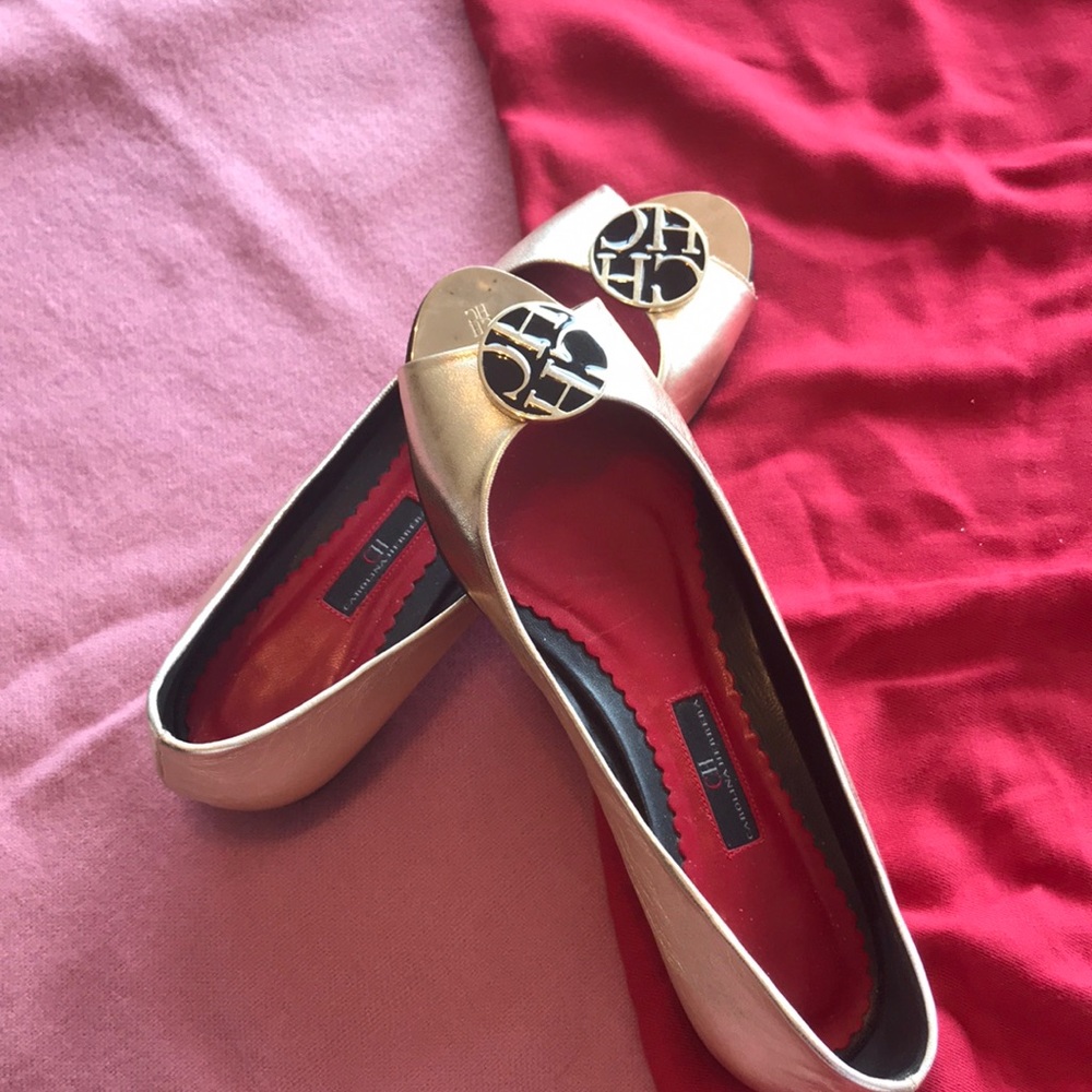 Carolina Herrera - Gold Flats